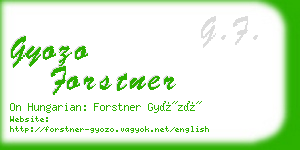 gyozo forstner business card